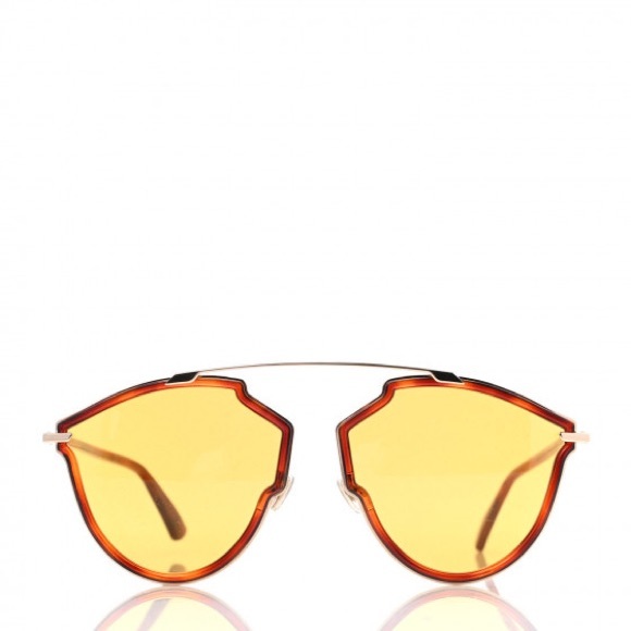 New - DIOR BUTTERFLY SUNGLASSES SOREALRISE 06J70 GOLD/HAVANA 58MM - Picture 4 of 11